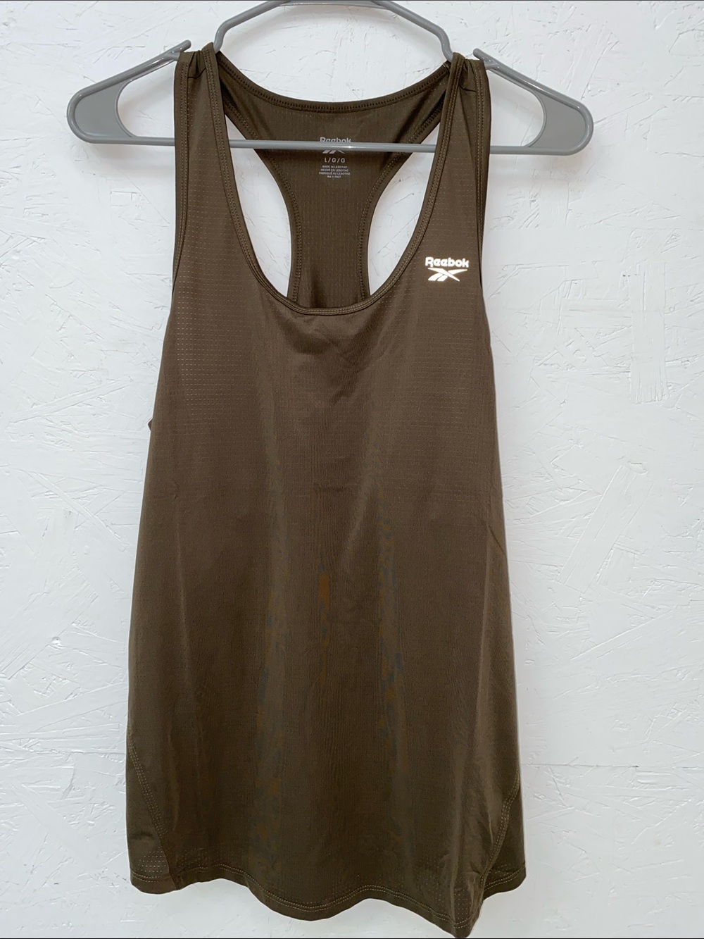 Reebok Trek Gray Racerback Athletic Tank Top